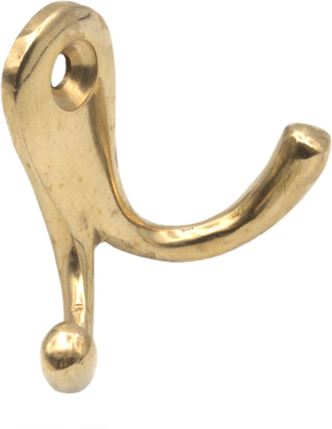 Handdoekhaak dubbel - Messing - S&B H-7563.1