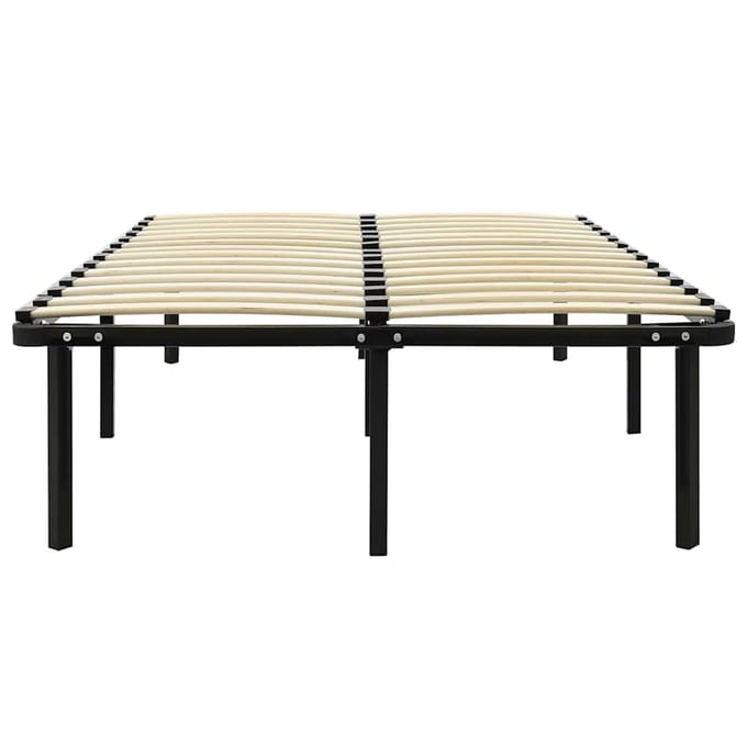 vidaXL - Bedframe - metaal - zwart - 160x200 - cm