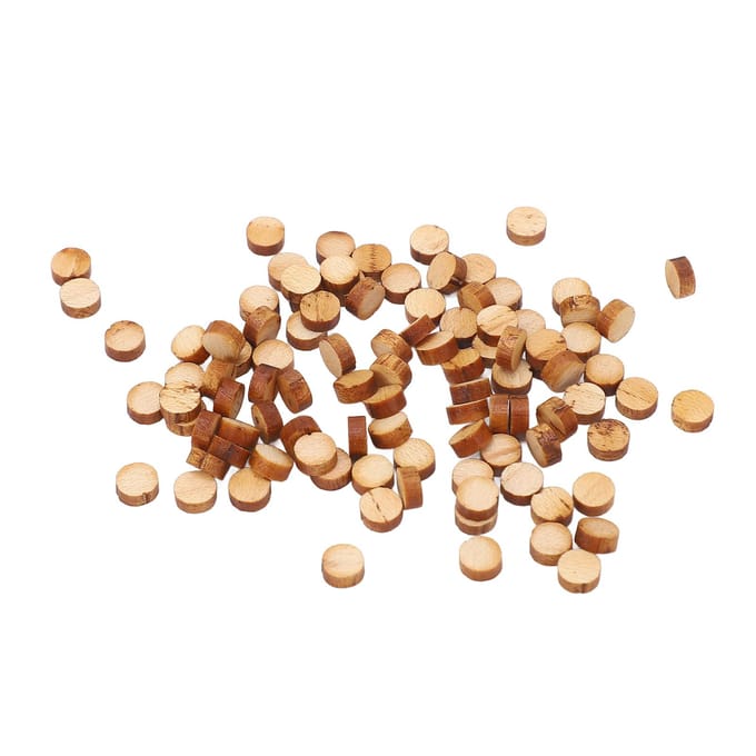 100 Stuks Gitaar Fretboard Dots Esdoornhout Rond Inleg Fretboard Dot Markers voor Mandoline Ukulele 5mm beige