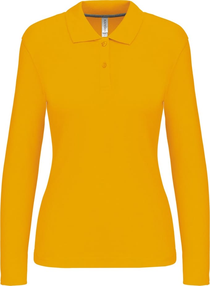 Kariban Damespolo lange mouwen K244 - Yellow - M
