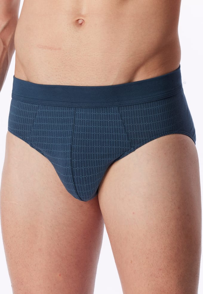Minislip met patroon, diepblauw - Comfort Fit 7