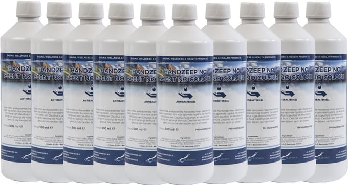 Handzeep No Scent, No Colour 500 ml - set van 10 stuks - Voordeelverpakking