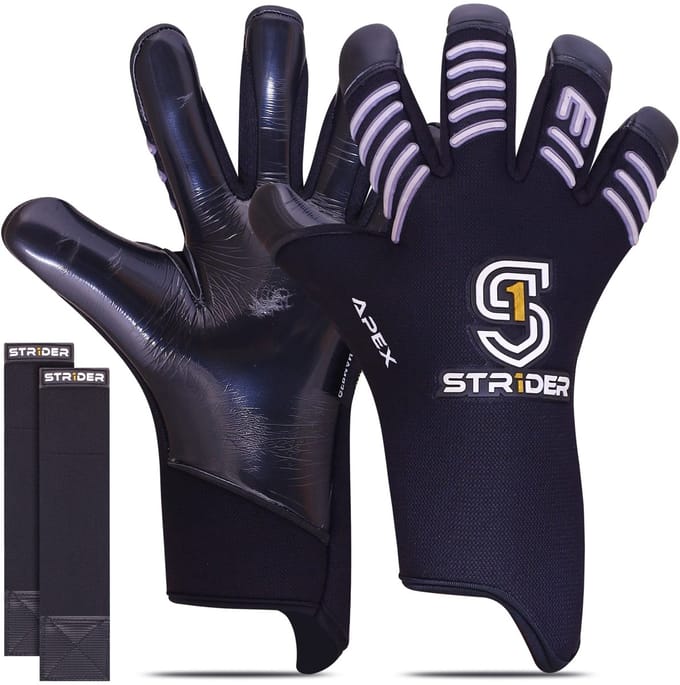 Str1der Apex keepershandschoen | Zwart | Maat 12