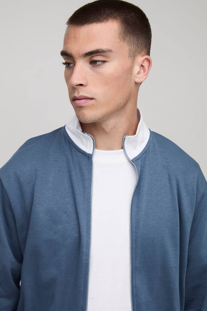 Reguliere Premium Interlock Trechternek Sporttop | Slate | Size Small