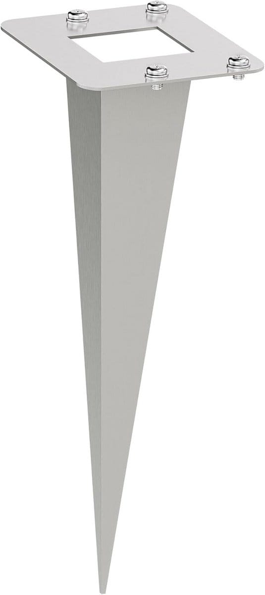 Grondpin - Bodemanker - Tuinverlichting Stabiliseren - Roestvrij Staal - 18cm Lengte - Geborsteld Mat