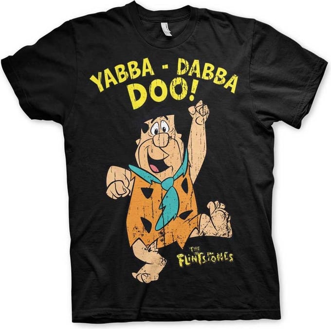 The Flintstones Heren Tshirt -M- Yabba-Dabba-Doo Zwart