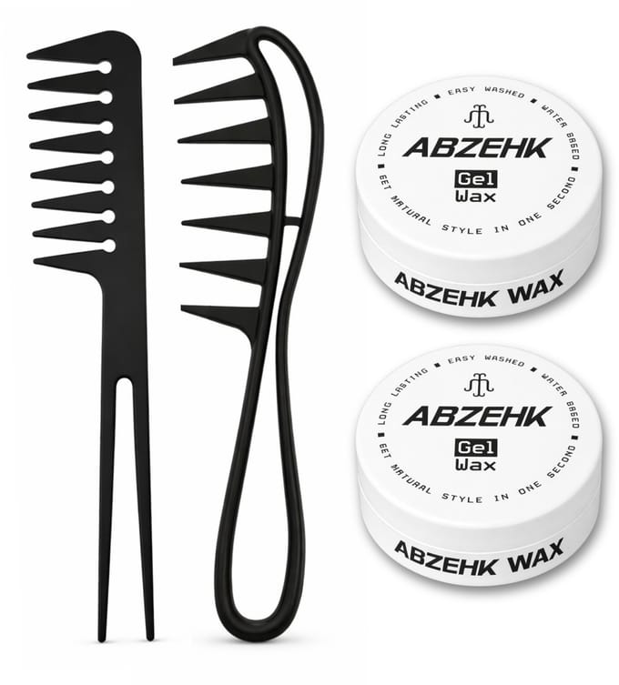 Haarwax - Gel Wax - 150 ml - Abzehk - Met Styling Kam - Haarstylingtools