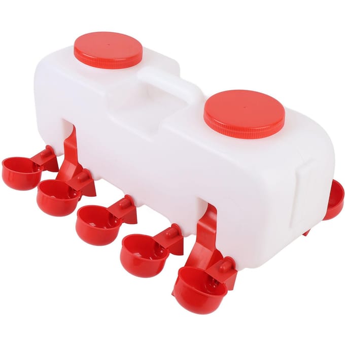 Automatische Kippendrinker Hoge Capaciteit Stevige ABS Drinkbak Pluimvee Eend Water Voeder Drinken white