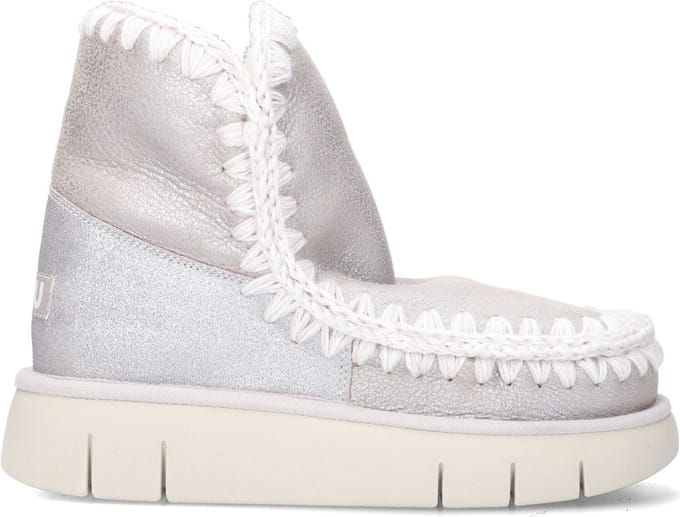 Mou Eskimo 18 Bounce Laarzen - Suède - Dames - Zilver - Maat 40