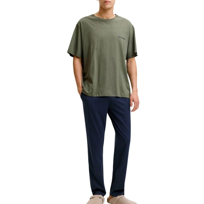 Jack & Jones Heren pyjamaset jaceverest groen/blauw