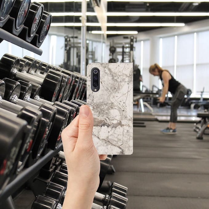 Xiaomi Mi 9 Standcase Marmer Beige