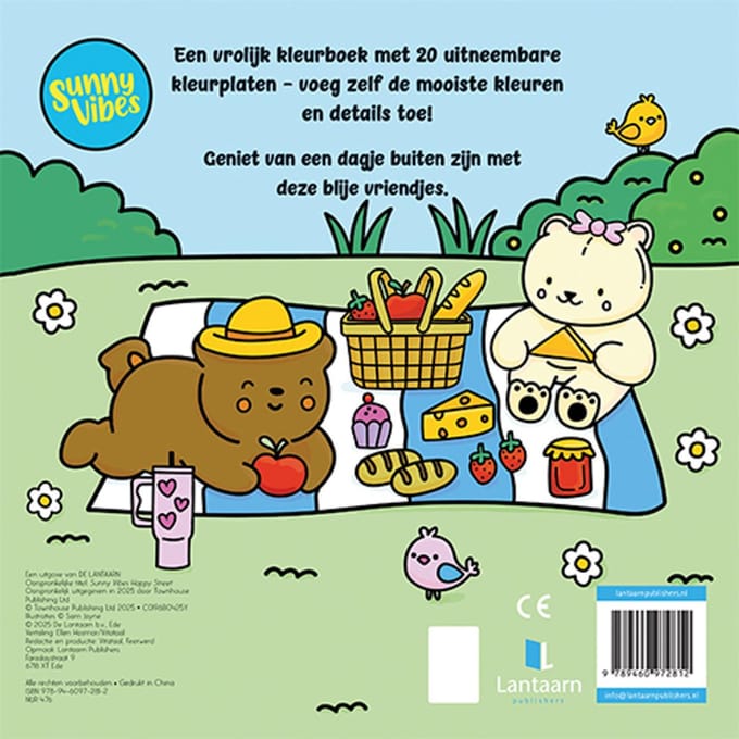 Sunny Vibes Happy Street Cute & Bold Colouring Book