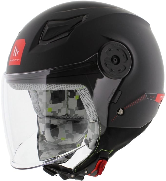 MT kinder jethelm solid mat zwart