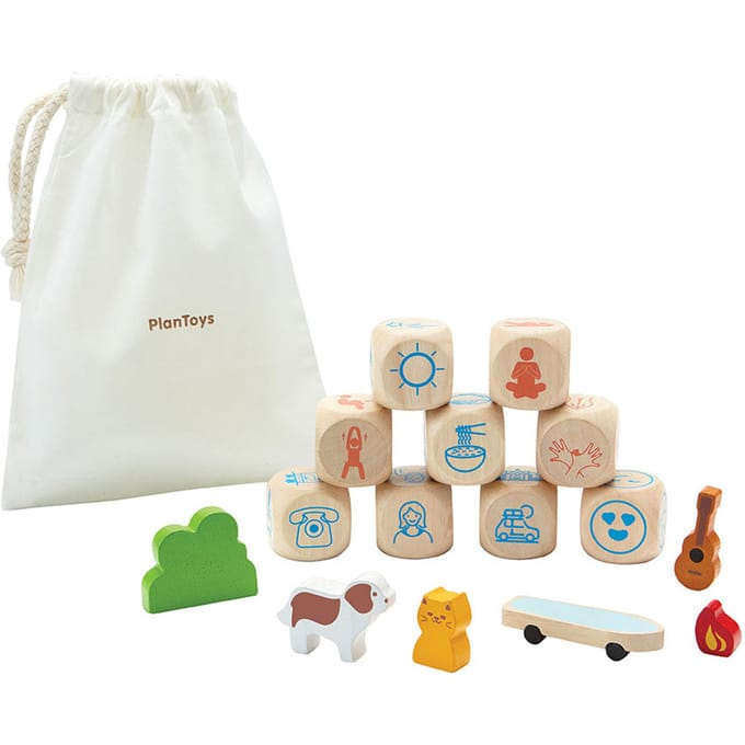 Plan Toys spel verhalende dobbelstenen 3 jr+