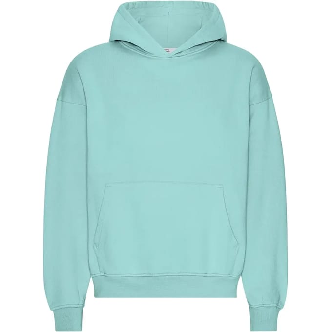Oversized sweatshirt met capuchon Colorful Standard Organic Teal Blue