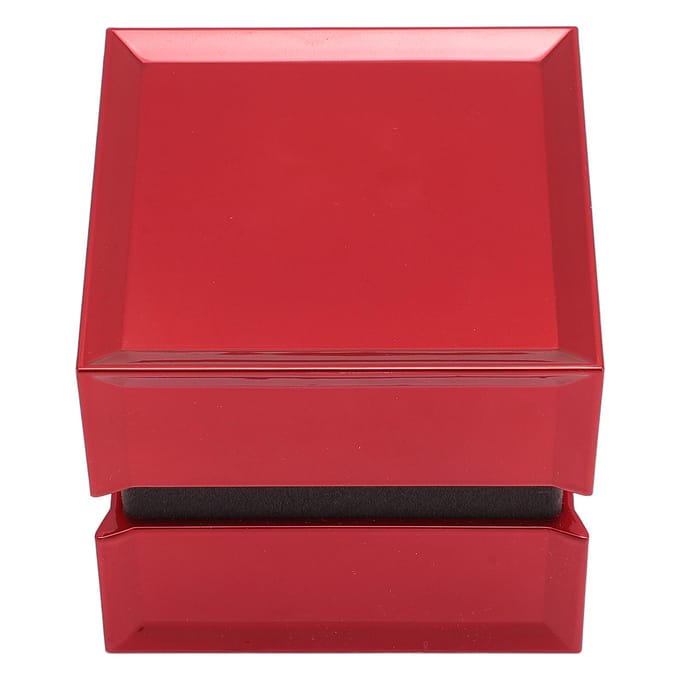 Sieraden Ring Geschenkdoos Flocking Interieur Luxe Rechthoek Glanzend Oppervlak Ringdoos voor Verloving black