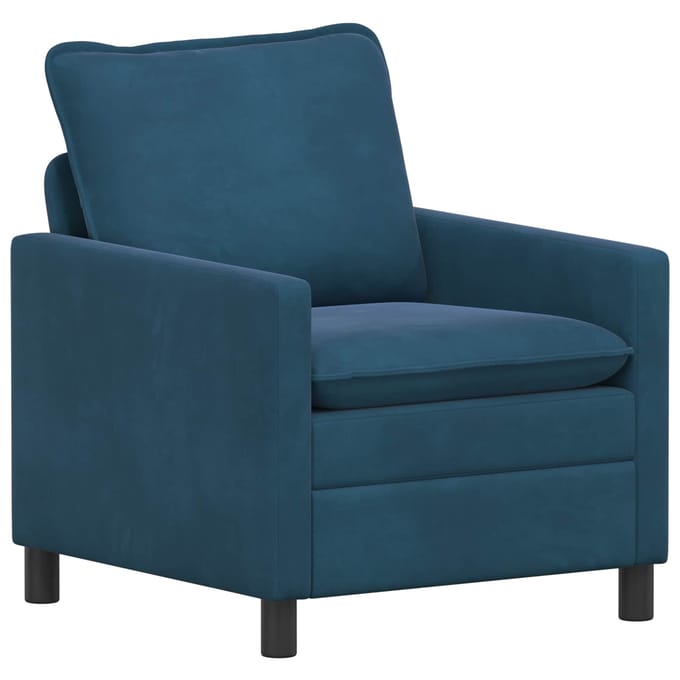 vidaXL - Bank - Blauw - 76 - x - 81 - x - 87,5 - cm - Fluweel