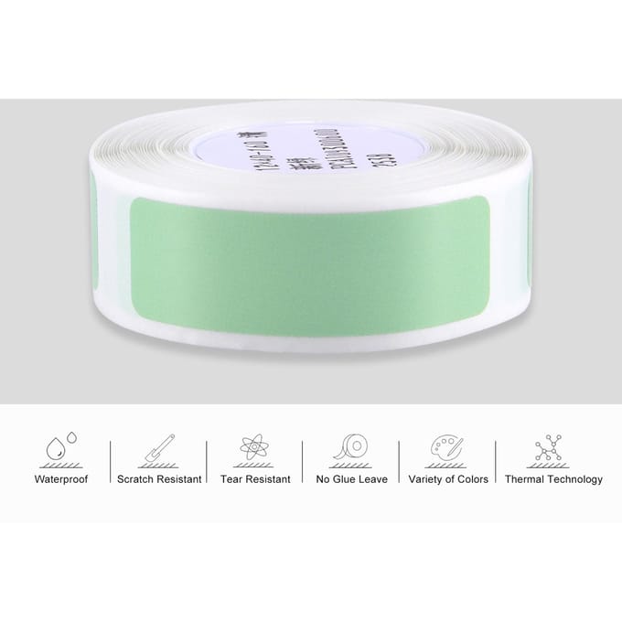Papier Étiquette Impression Thermique NIIMBOT Code-barres Prix Taille Nom Étiquettes Vides Étanche Résistant aux Déchirures 12x40mm (160 sheets) vert