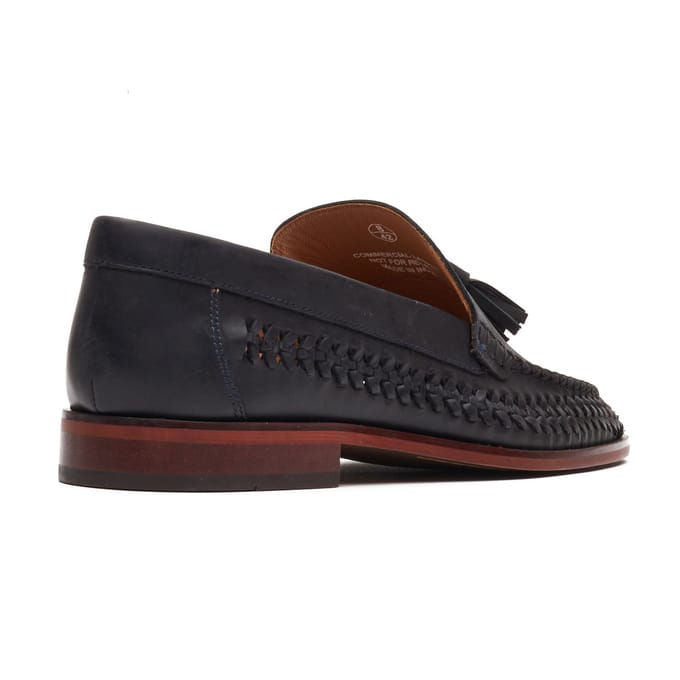 Base London Bracken Loafer Leren Heren Navy Loafers
