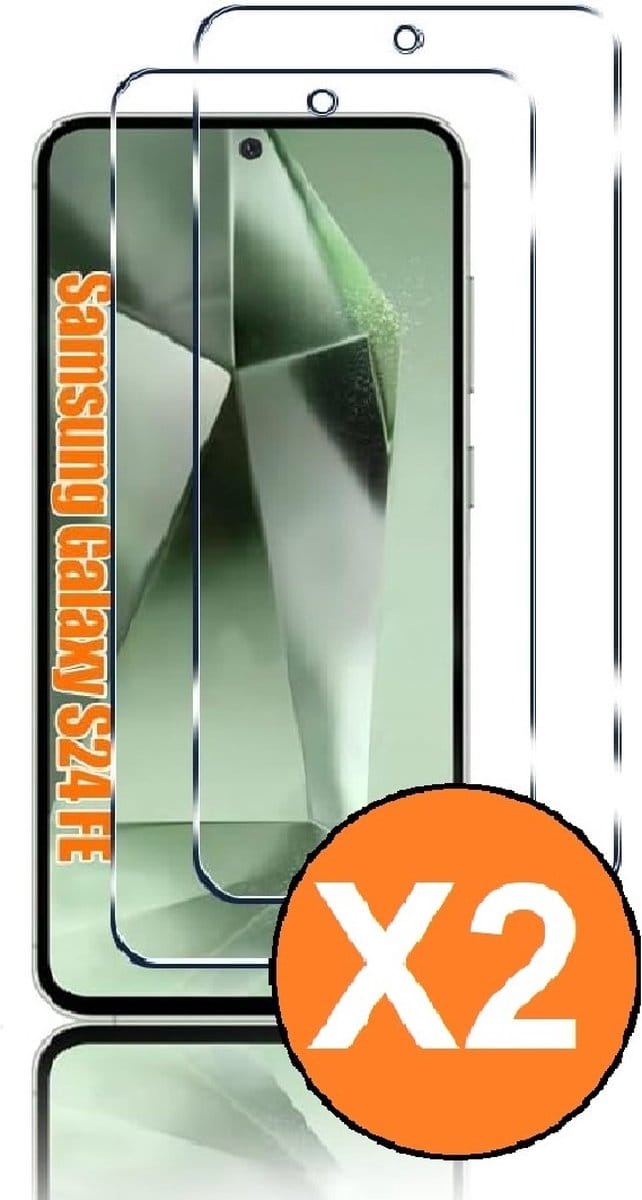 Screenprotector geschikt voor Samsung S24 FE - gehard Glas Tempered Glass - 2 Stuks