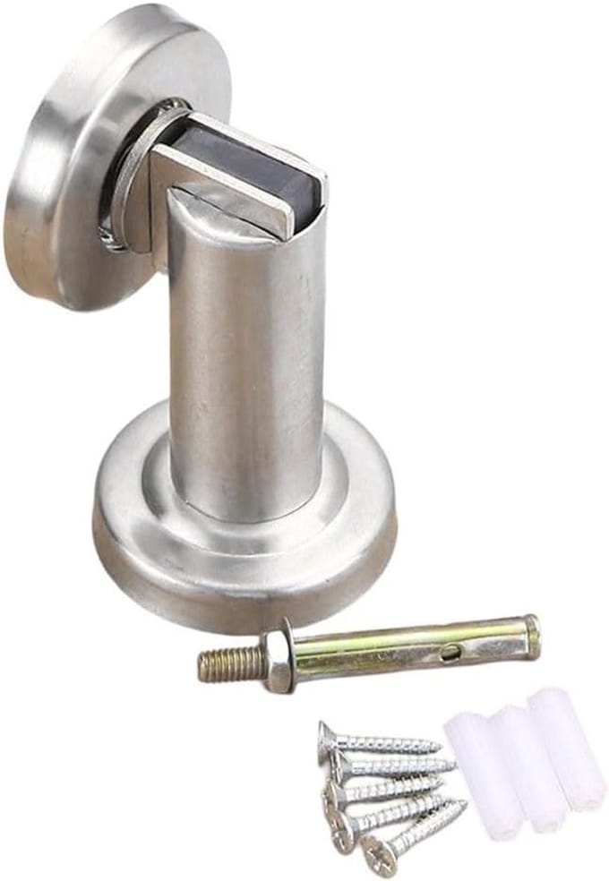 Deurvanger - Deurstopper - Deur Stil Houden - Roestvrij Staal - 8x4x2 cm - Zilver