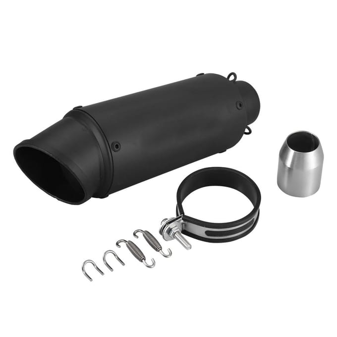 Motorfiets Oblique Universeel 51mm Slip-on Uitlaat Achterpijp Eindpijp (#1) black