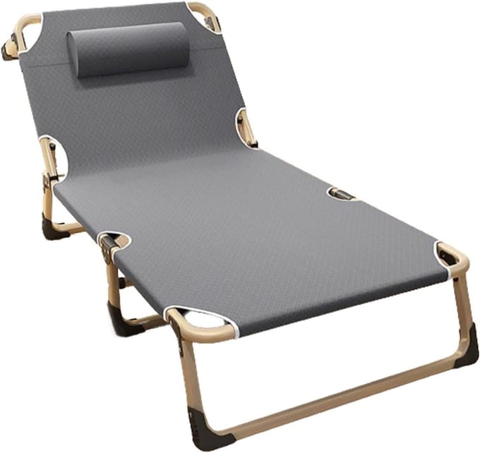 Opvouwbaar Bed - Kampeerbed Draagbaar - Buiten Ontspannen - Verstelbare Rugleuning - 178x56x30cm - Niet gespecificeerd