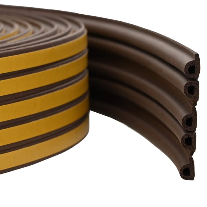 vidaXL - Zelfklevende - raamdichting - Bruin - 9 - x - 6 - mm - 100 - m - EPDM-schuin