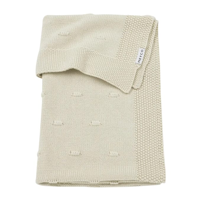 Meyco Baby Knots wiegdeken - soft sand - 75x100cm - 1.0 TOG