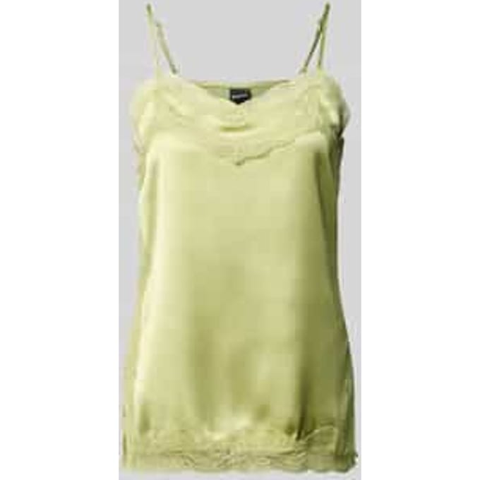 regular fit top met kant