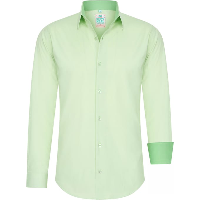 Pastelkleurig overhemd S - 6XL Slim Fit Katoenen stretch