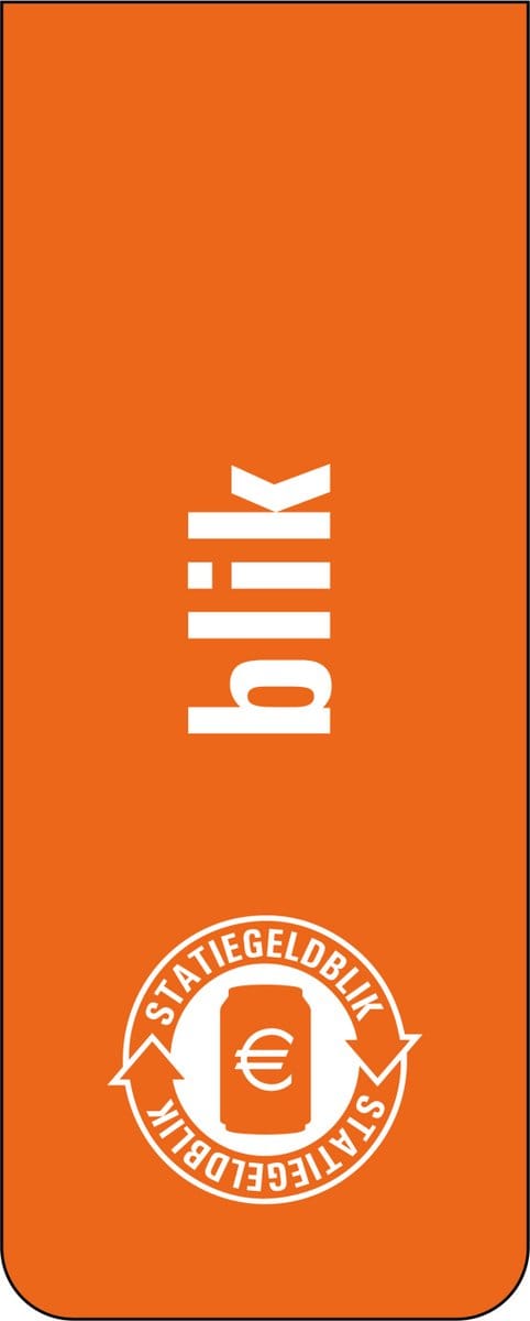 Blik afval bord - kunststof - 160 x 65 mm