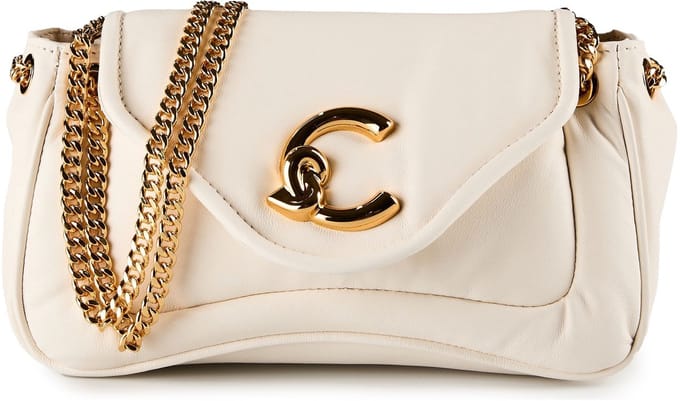 Coccinelle C-Me Fluffy Schoudertas Leder 21 cm - Dames - pearl-pearl