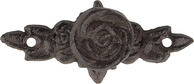 Clayre & Eef Deurknop 4x4x10 cm Bruin Metaal