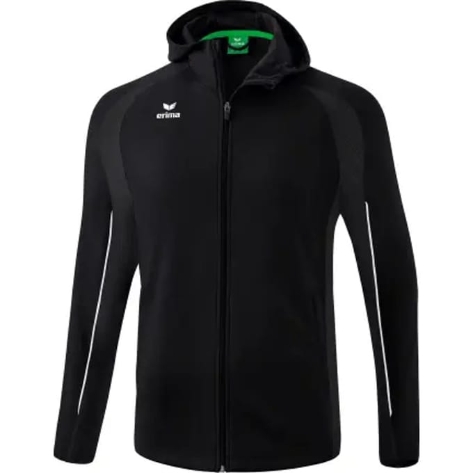 Erima Liga Star Trainingsjack Met Capuchon Kinderen - Wit / Zwart | Maat: 152