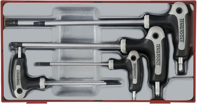 Teng Tools TTTX7 7-delige TX set met T-hendel in tc-tray