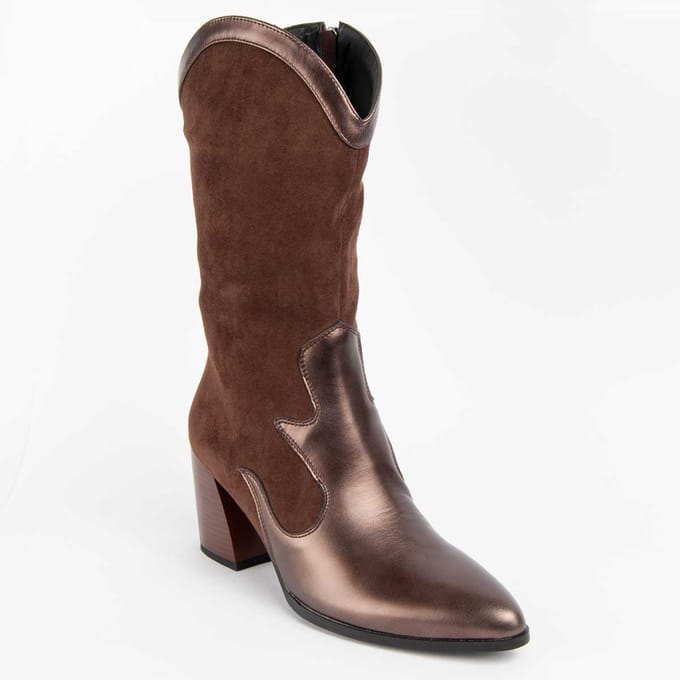 Bota De Tacón Para Mujer.  Montevita  Tejan8  100946 41 bruin