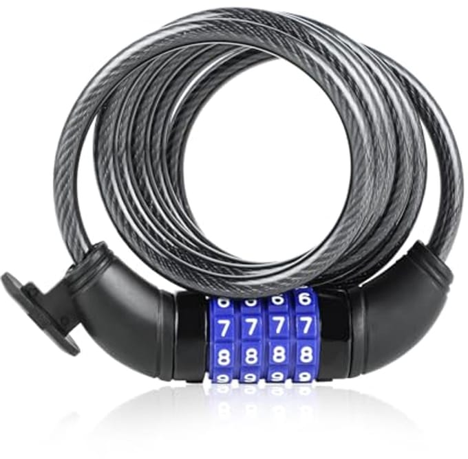 4-digit bicycle lock with chain 150 cm - Durable and strong security for your bike