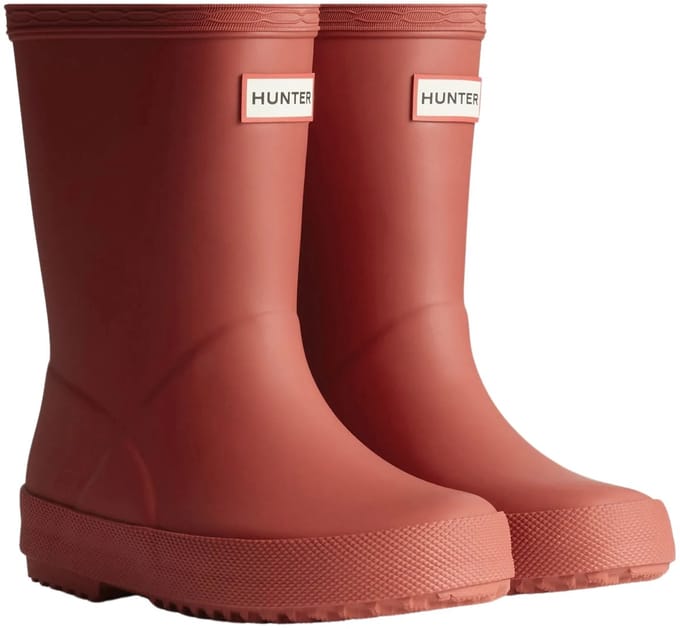 Hunter Kids First Rubber Kinder Wellington Boots Militair Rood