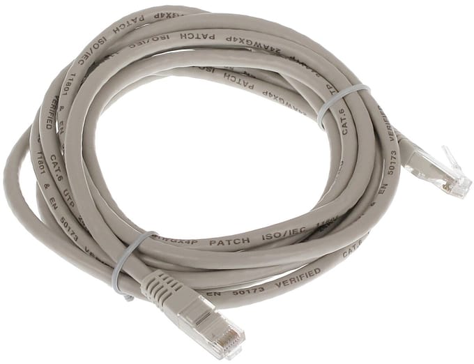 DELTA - Patchkabel - RJ45 - UTP Cat. 6 - Grijs - 3.0 m