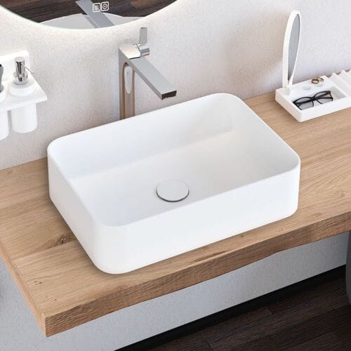 Kronenbach Stone countertop washbasin 50 x 35 cm KB137501BK