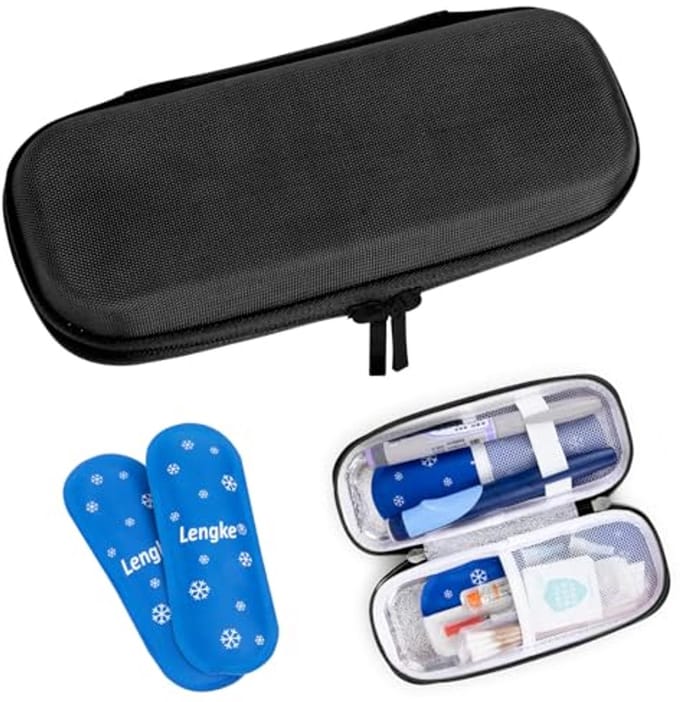 Insuline Koel Case Reislade met 2 Nylon Koel Packs - Compact en Lichtgewicht