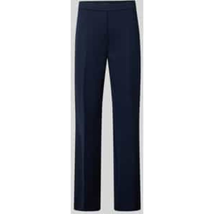 Regular fit rechte broek van viscosemix model 'Editta'