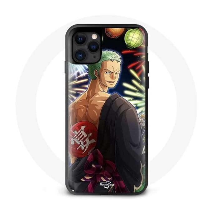 Coque pour Iphone 13 Mini - Maniacase - One Piece - Joyeux Noël - Zoro - Souple