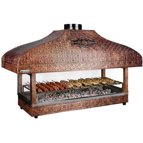GGM Gastro Holzkohle Kupfergrill - 2000mm - mit Glas