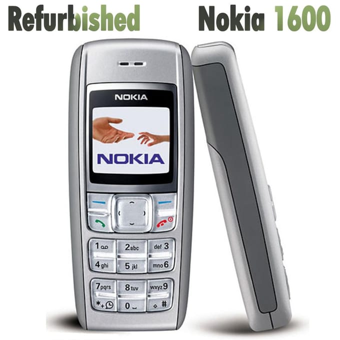 Gereviseerde Nokia Originele Nokia 1600 Mobiele Telefoon No charger zwart