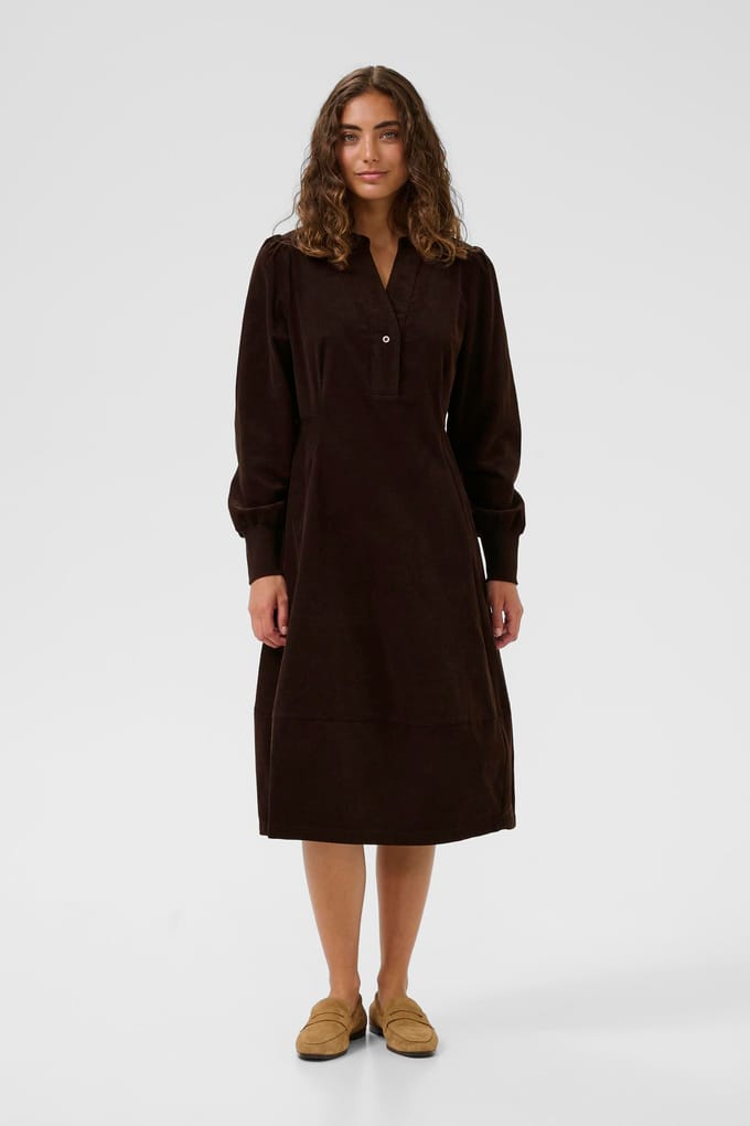 Jurk CUrhaena Casual fit brown