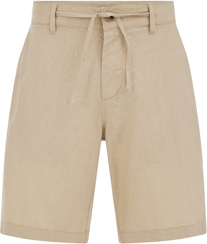 WE Fashion Heren relaxed fit comfort short van linnenmix