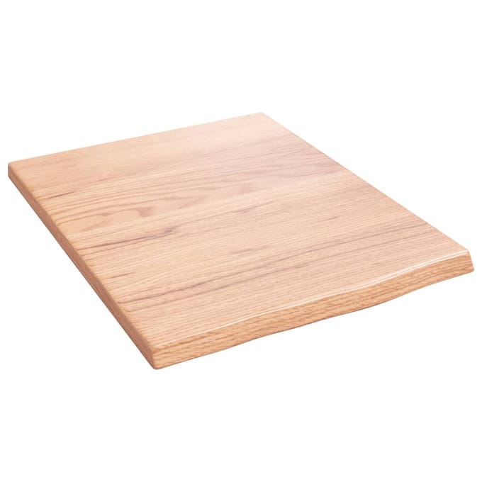 vidaXL - Wastafelblad - 40x50x2 - behandeld - massief - hout - lichtbruin