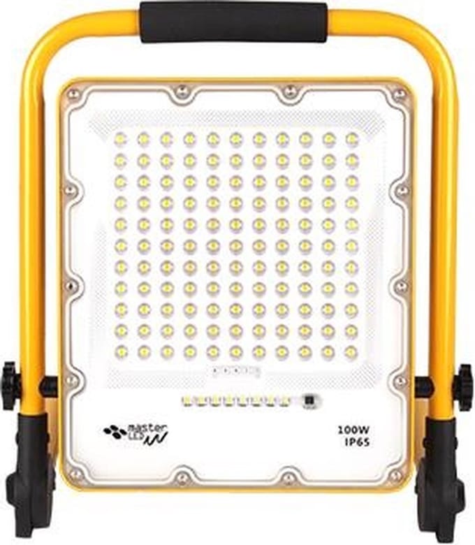 100W LED schijnwerper - Oplaadbaar - 17000 Lumen - IP65 - Neutraal wit